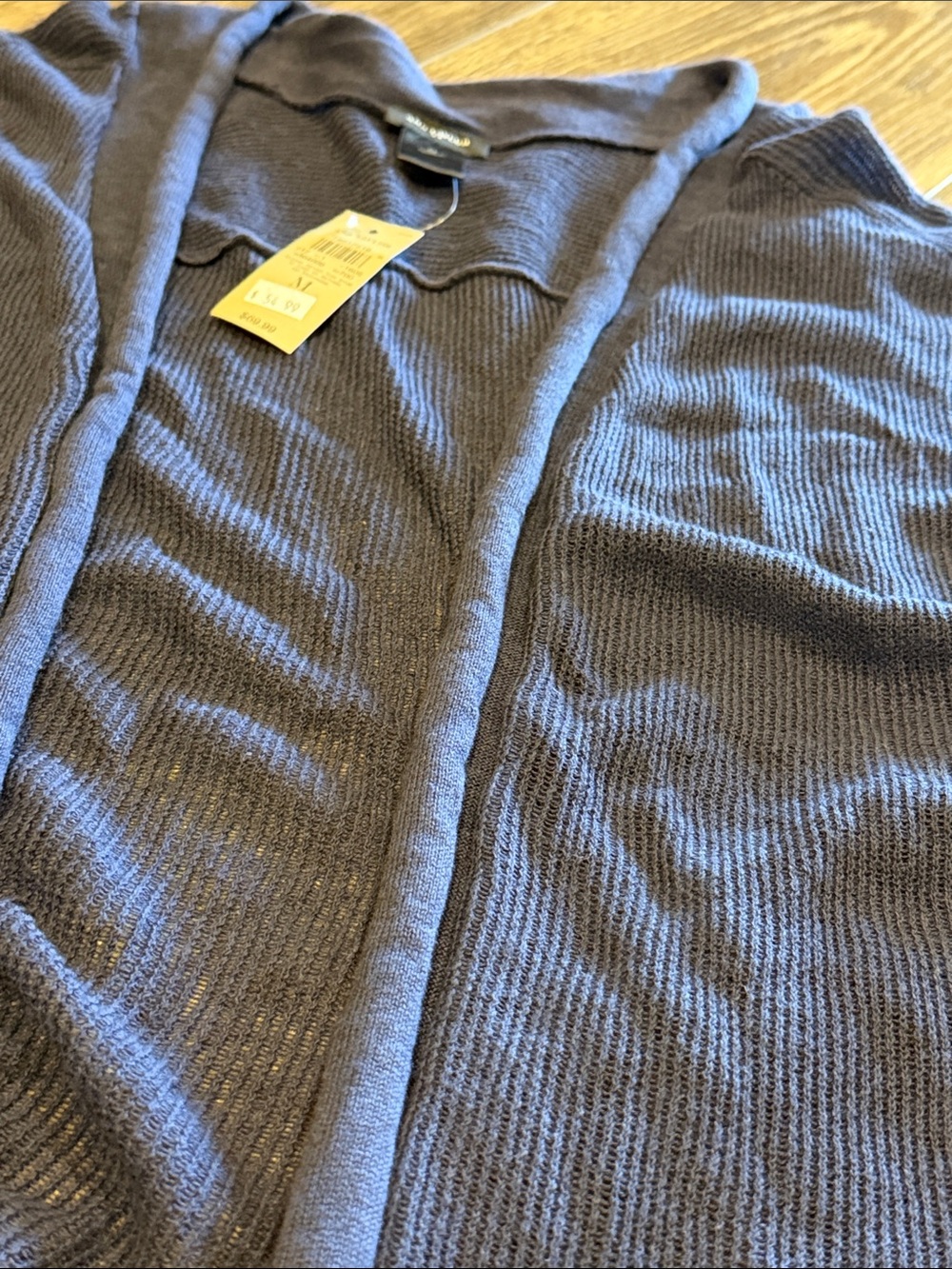Ann Taylor Navy Blue Short Sleeve Open Cardigan - Picture 2 of 6